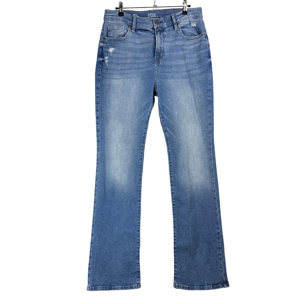 ANA High Rise Vintage Boot Jeans Womens 10 Blue Medium Wash‎ Distressed Stretch